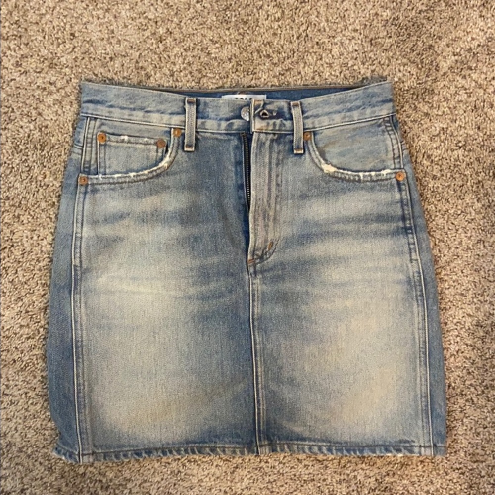 AGOLDE denim mini skirt 25 NWOT